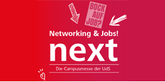 next - Die Campus-Messe der Universität des Saarlandes Logo