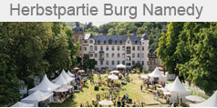 Herbstpartie Burg Namedy Logo